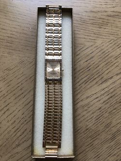 Bulova Watch With Four Diamond 18k Gold