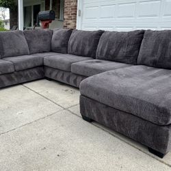 Charcoal Grey Sectional Couch… Delivery Available!
