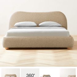 CB2 Diana Queen Bed - Camel Boucle 