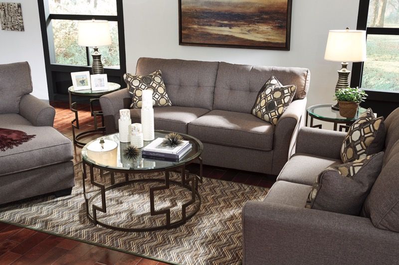 NEW ASHLEY SOFA & LOVE SET NICE