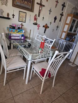 Glass top Dining Table