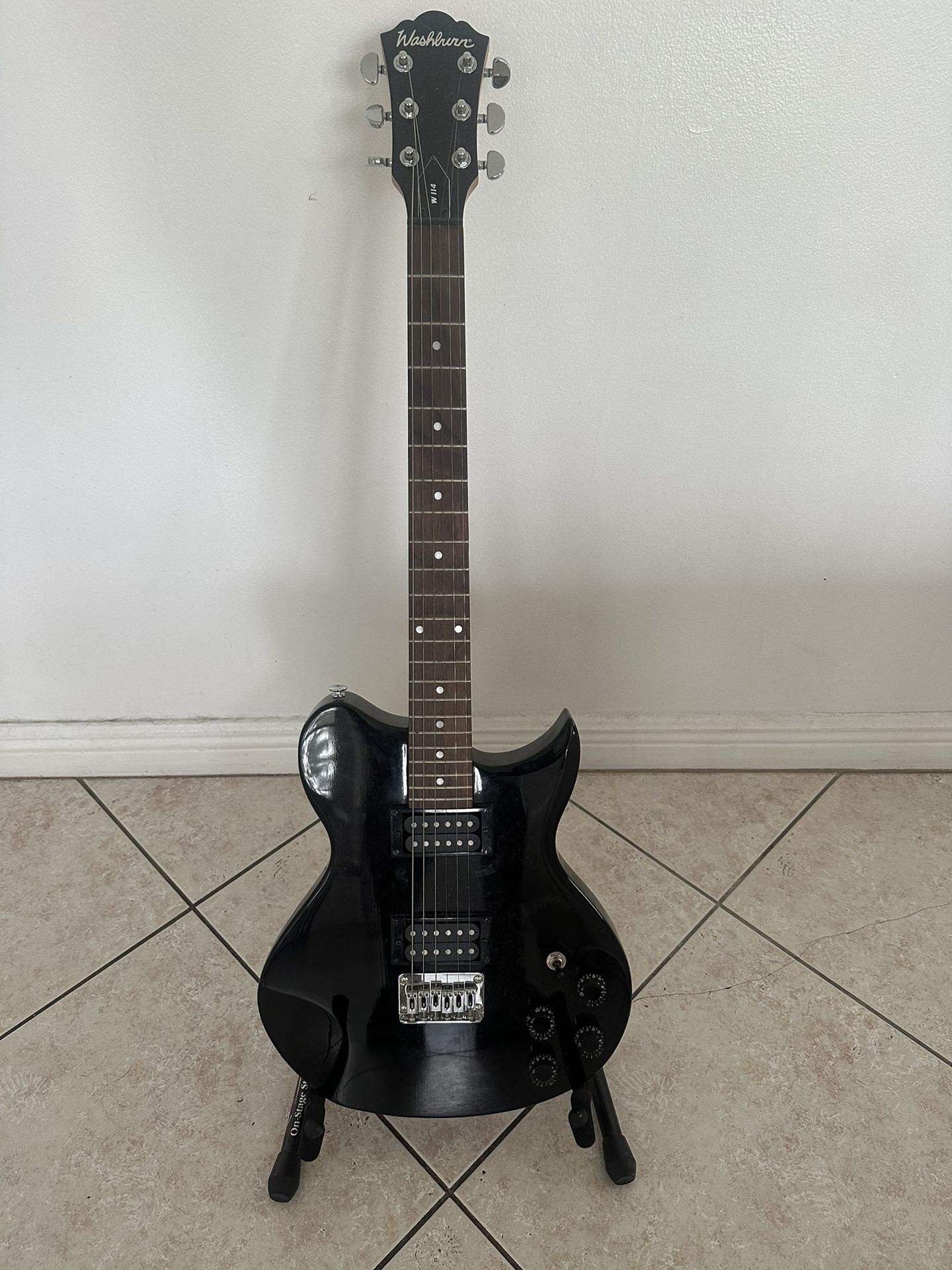 Black Washburn Electric Guitar