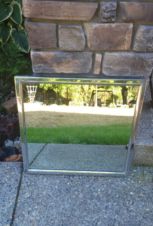 Antique HEAVY US Navy Ship Mirror