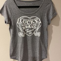 Gray Lucky Brand Women’s LA Shirt