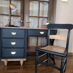 Black MCM Desk And Chair