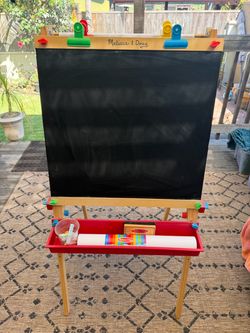 Kids Wooden Art Easel with Paint Supplies by Melissa and Doug