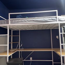 FREE!! Twin Loft Bed With Desk 