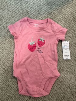 Strawberry onsie 0 to 3 carters