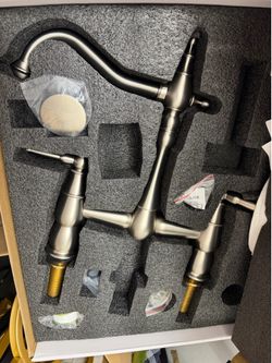 New Brushed Nickel Kitchen Faucet