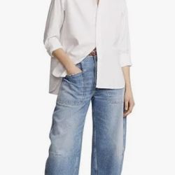 Ralph Lauren Polo White Relaxed Button Down Shirt  Size L 