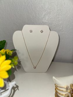 Diamond Charm Necklace Set