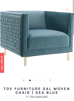 Sal woven chair sea blue