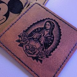 Laser Engraved Iron-on Leather patches