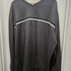 2XL Mens Lee Grey Shirt with Stripe
