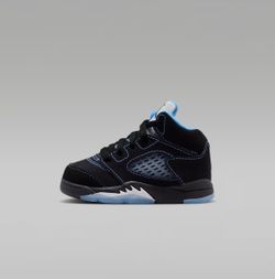 Jordan 5 Retro TD Toddler Shoes Black Blue Size 8c