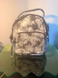 Mini Studded Denim Backpack