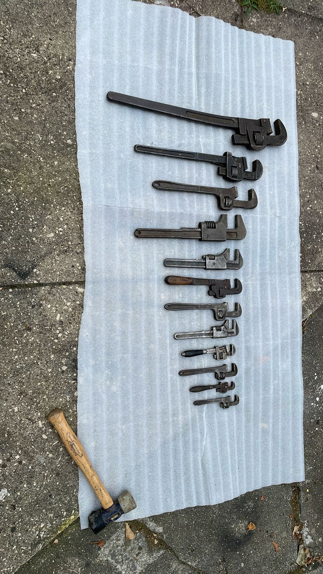 Made In USA Pipe Wrenches Not Much Used Price For Sale