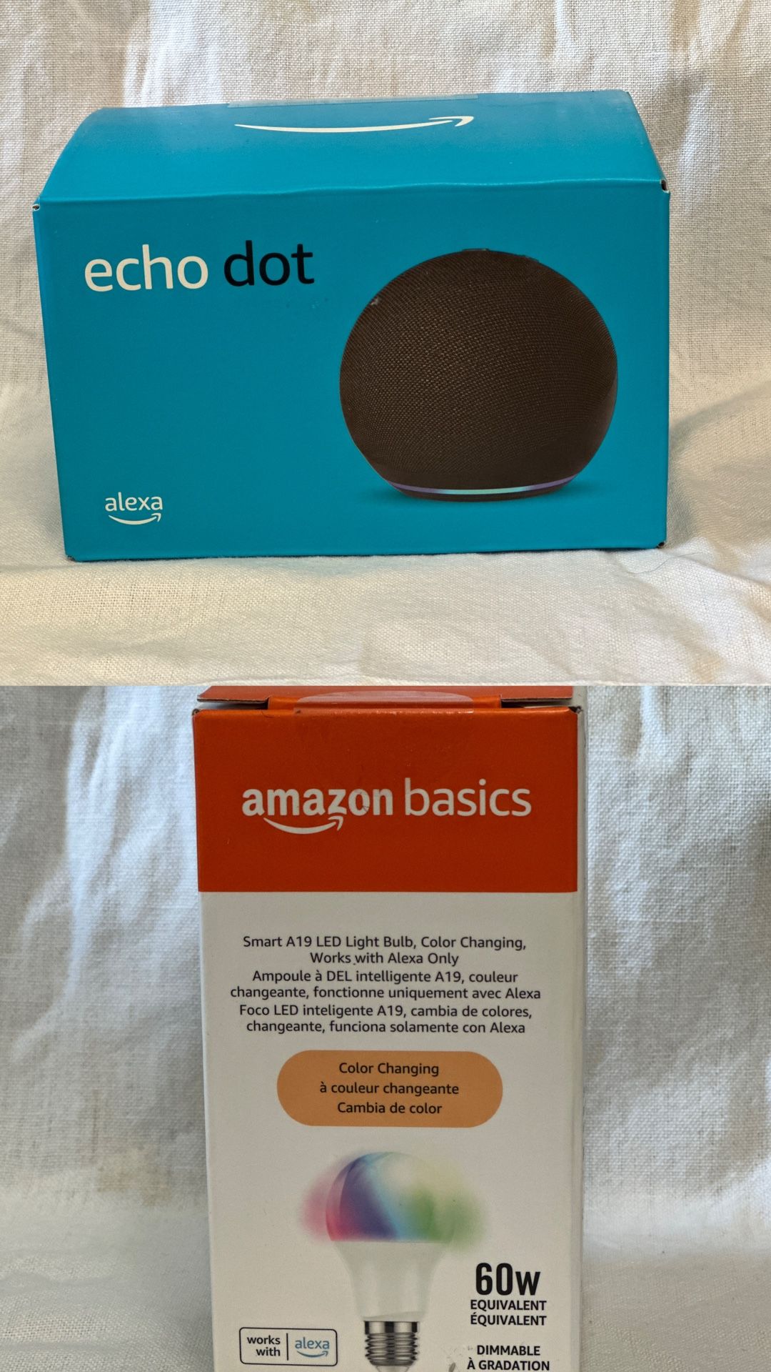 🆕 Echo Dot (5th Gen) Amazon Basics Smart Color Bulb – Brand New! 🆕