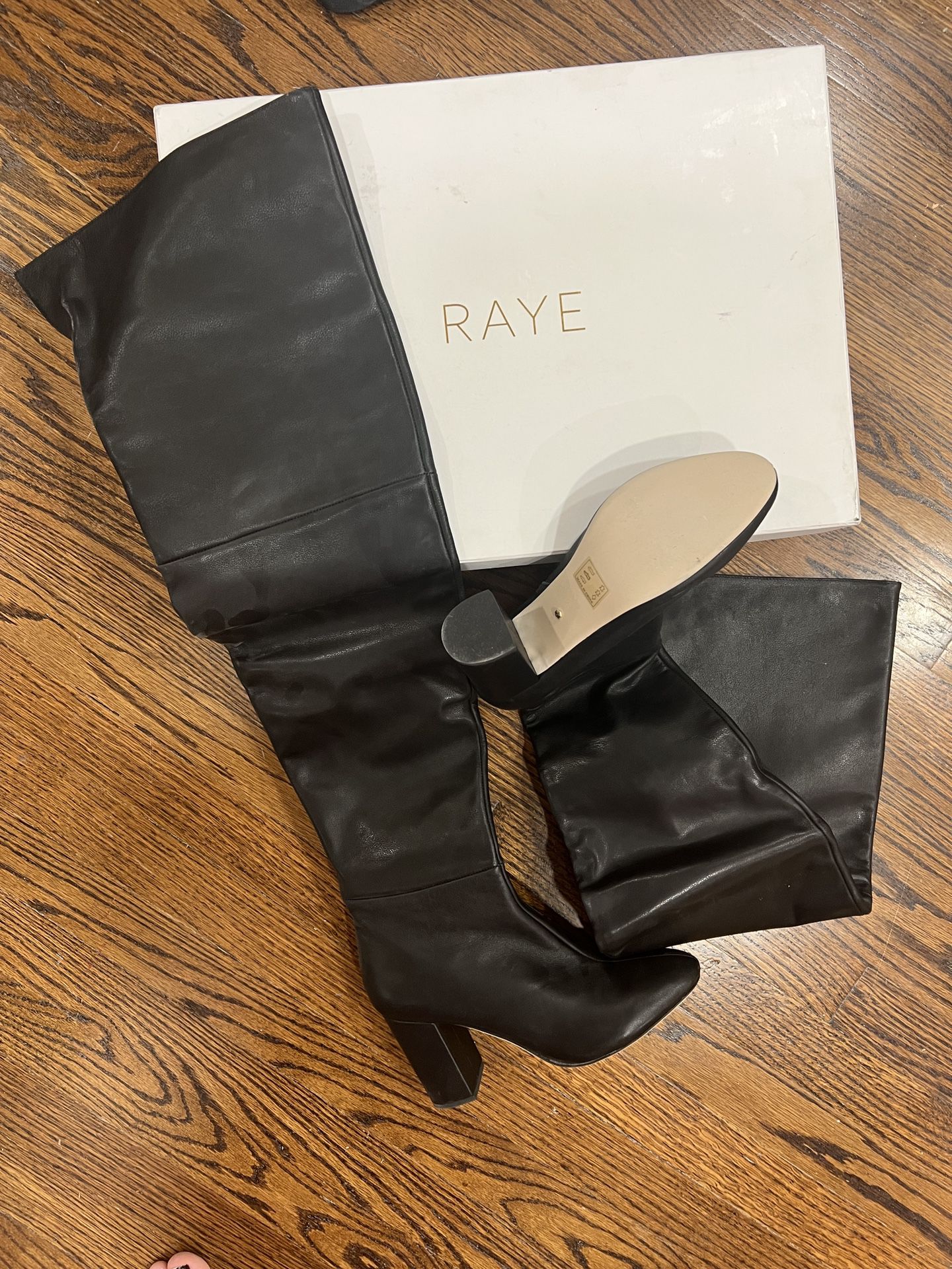 RAYE Thigh High Genuine Leather Boots- Size 9