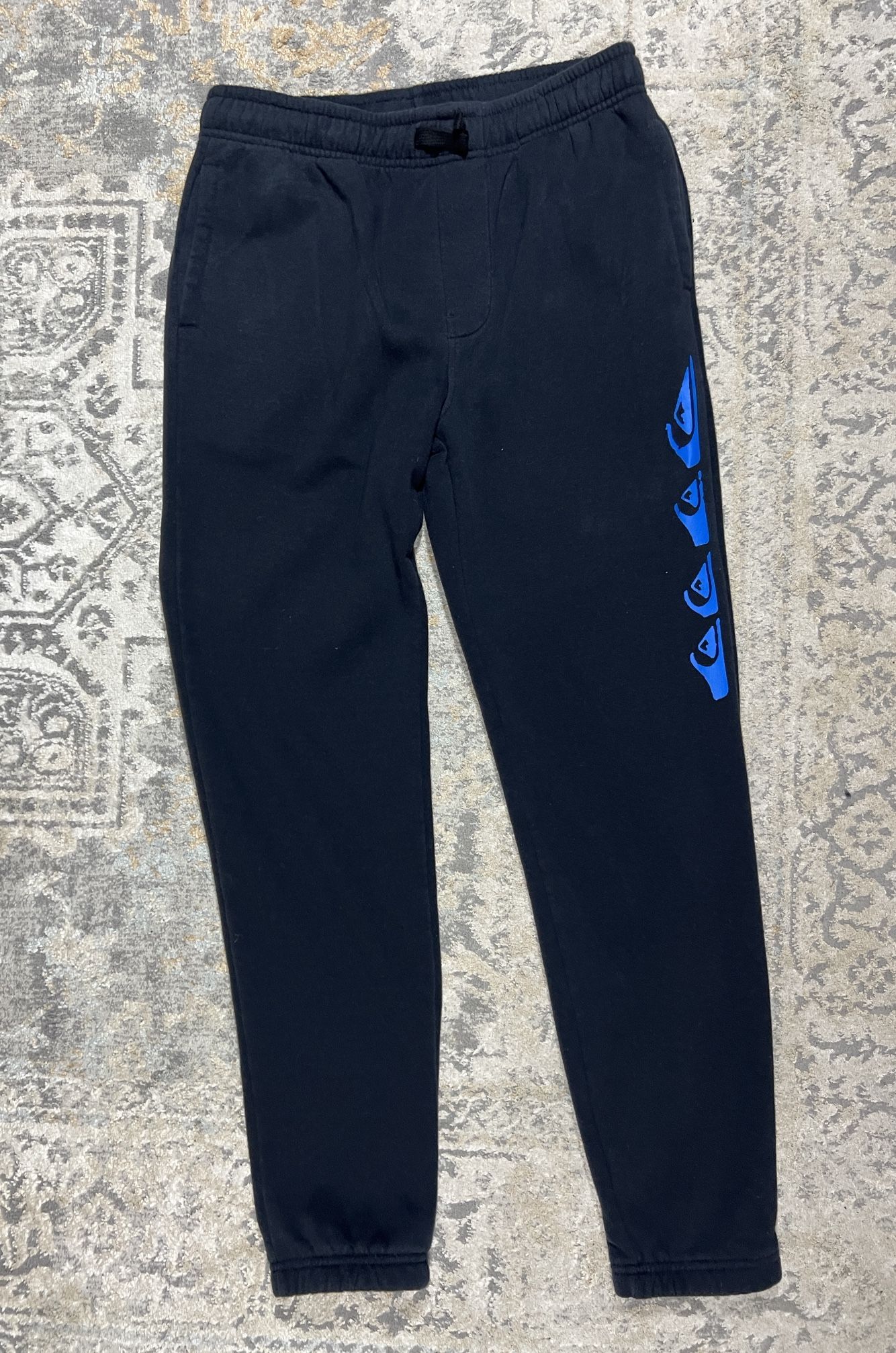Quicksilver Elastic Waist Fleece Sweatpants Kids Size L Blue