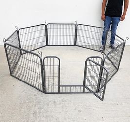 Brand New $85 Heavy Duty 24” Tall x 32” Wide x 8-Panel Pet Playpen Dog Crate Kennel Exercise Cage Fence Play Pen