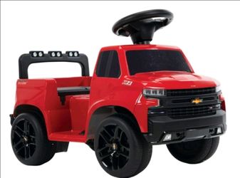 6V Chevy Silverado Ride-On Quad Truck for Kids in Red