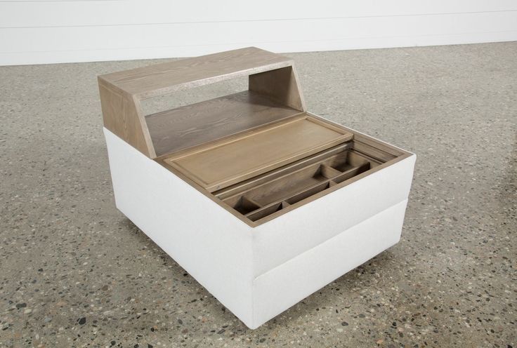 Side table / console with storage, outlets, and USB