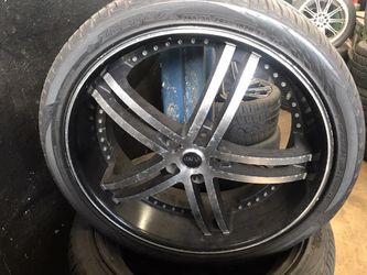 Custom Status Alloy 22” Wheels Tires Lexani