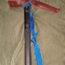Like New Leather Wrapped Head Pro Outdoor Extreme Games Pick Axe