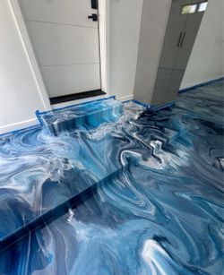 Epoxy coating garage flooring laminate tile