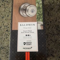 Baldwin Prestige Series Alcott Knob Satin Nickel Finish
