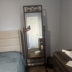 Full length Mirror Brown Metal