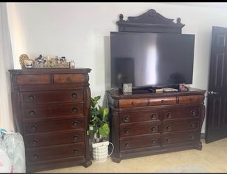 Heavy wood dresser