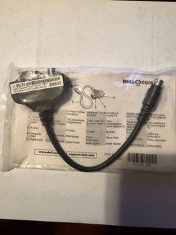 (2) Dell S-Video Output Cable Adapters 060TVD