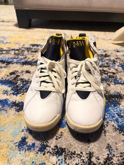 Air Jordan 7 White Navy Yellow Sneakers