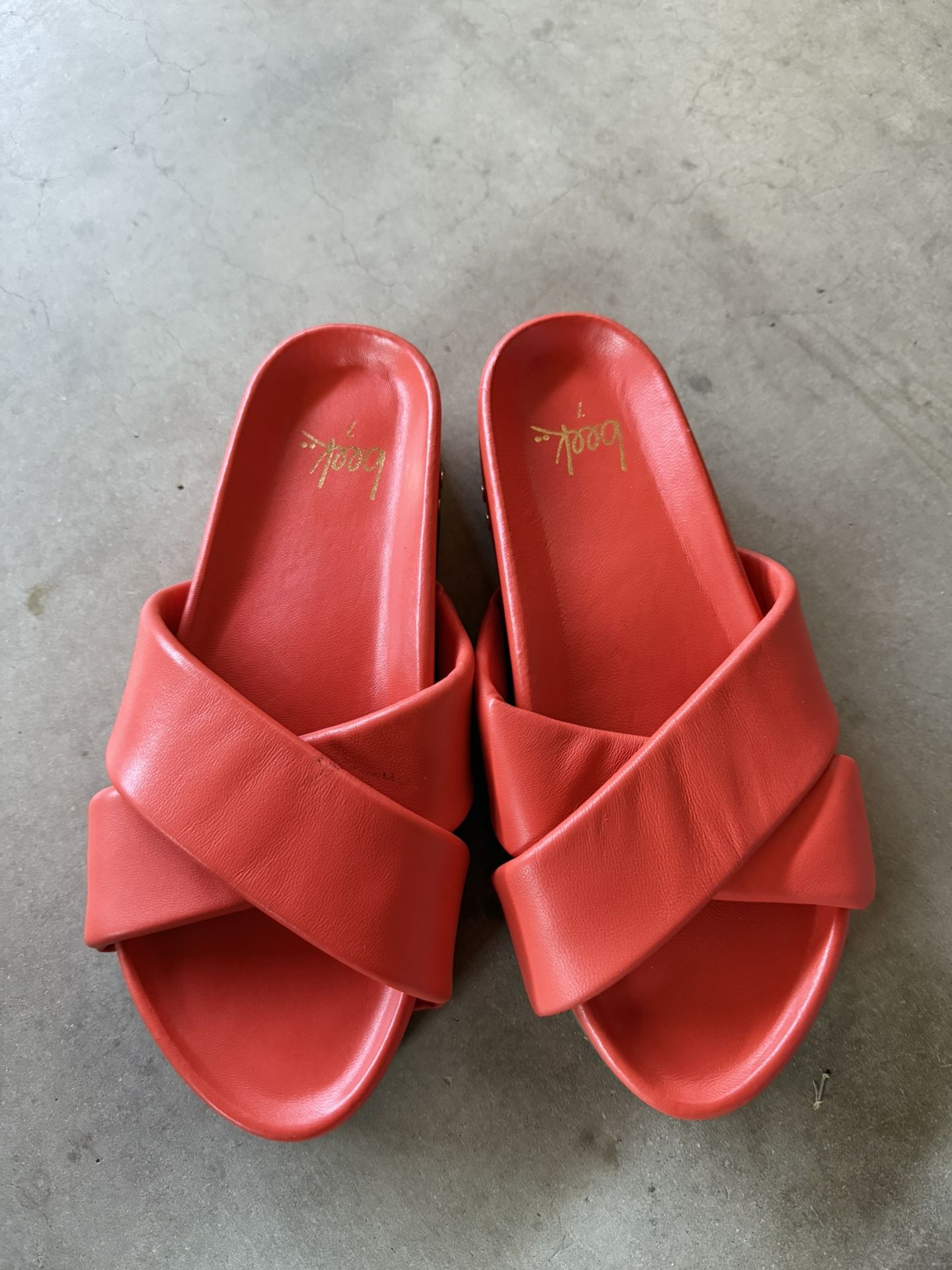 Beek Rhea Platform Sandals Flatform Orange size 7 NEW