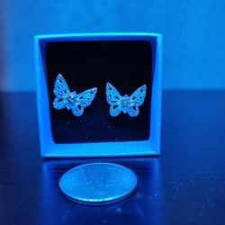 1ct VVS1 Moissanite Sterling Silver Earrings 