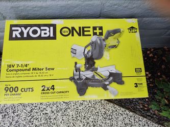 Miter saw 7"1/2 Ryobi 18v tool only