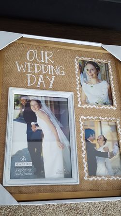 Rustic looking Wedding day frame