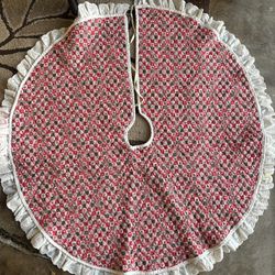 vintage double sided tree skirt 