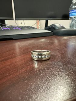 Men's Wedding Ring - 14k White Gold 1 Ctw. Diamonds