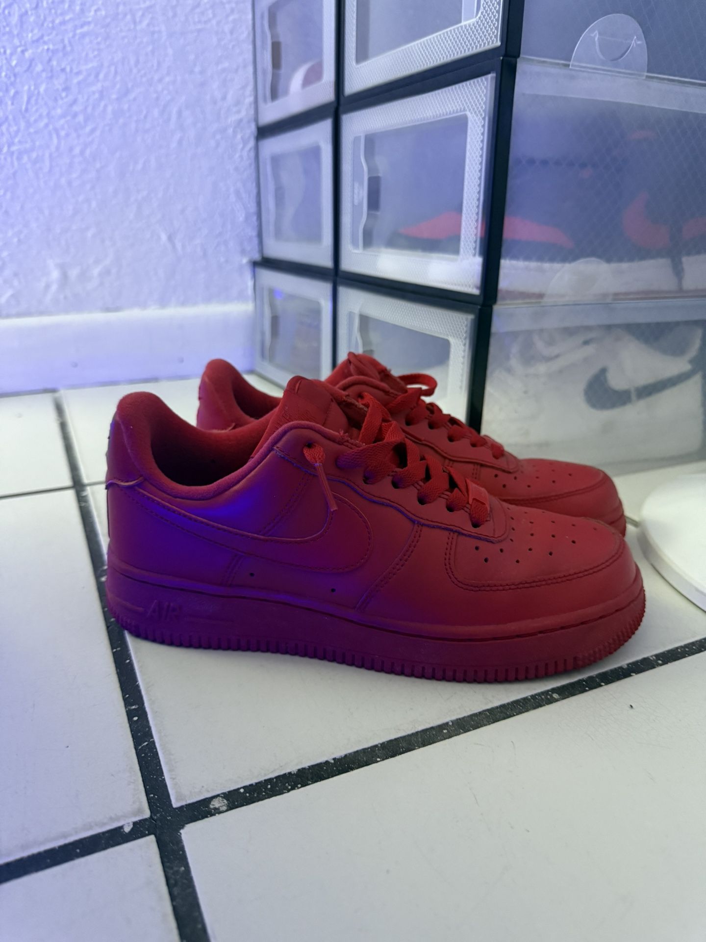 Red Nike Airforces, Size 5.5