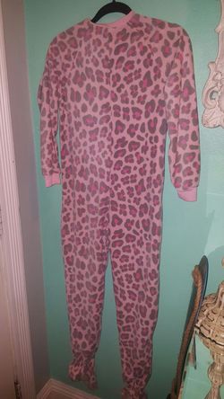 Pink Cheetah Print Pjs Onesie...size xl adult...Great condition!