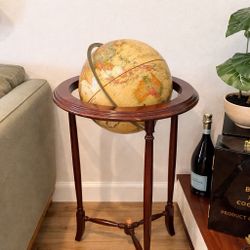 Vintage Globe Bar/ Decorative Globe Stand - Solid Wood 