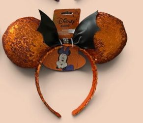 Orange Halloween Mickey Ear Headbands