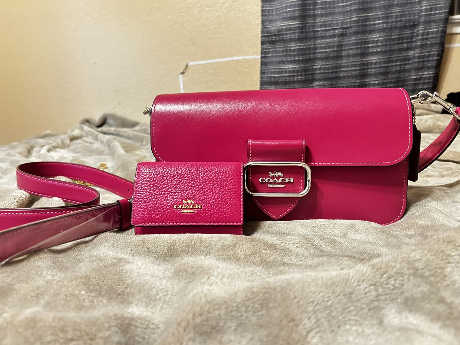 Pink Coach bag/wallet