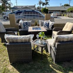 Brand New Patio Outdoor Furniture Set With Fire Pit 