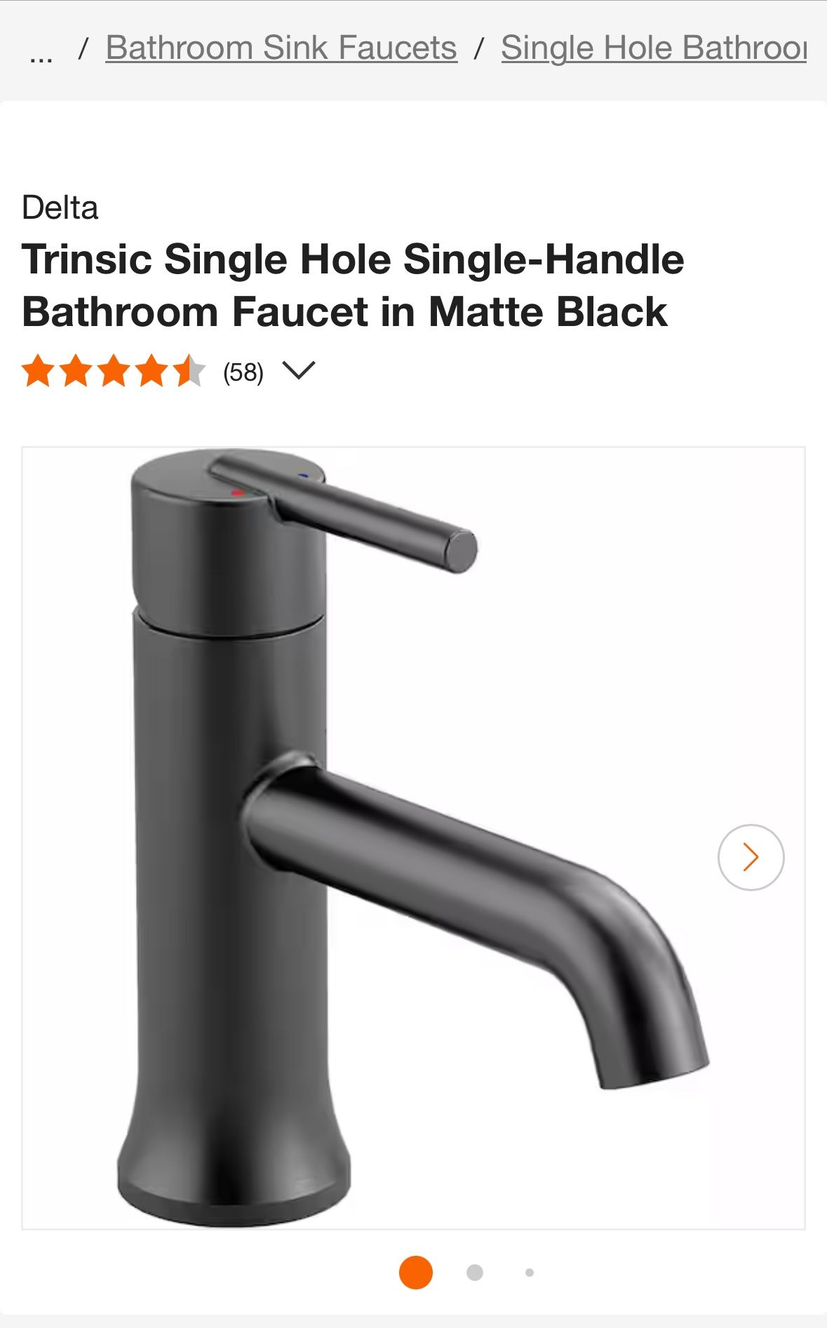 Delta Trinsic Bathroom Faucet