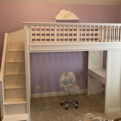 Pottery Barn Fillmore Stair Loft Twin Bed/Desk Combo