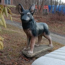 German shepherd statue